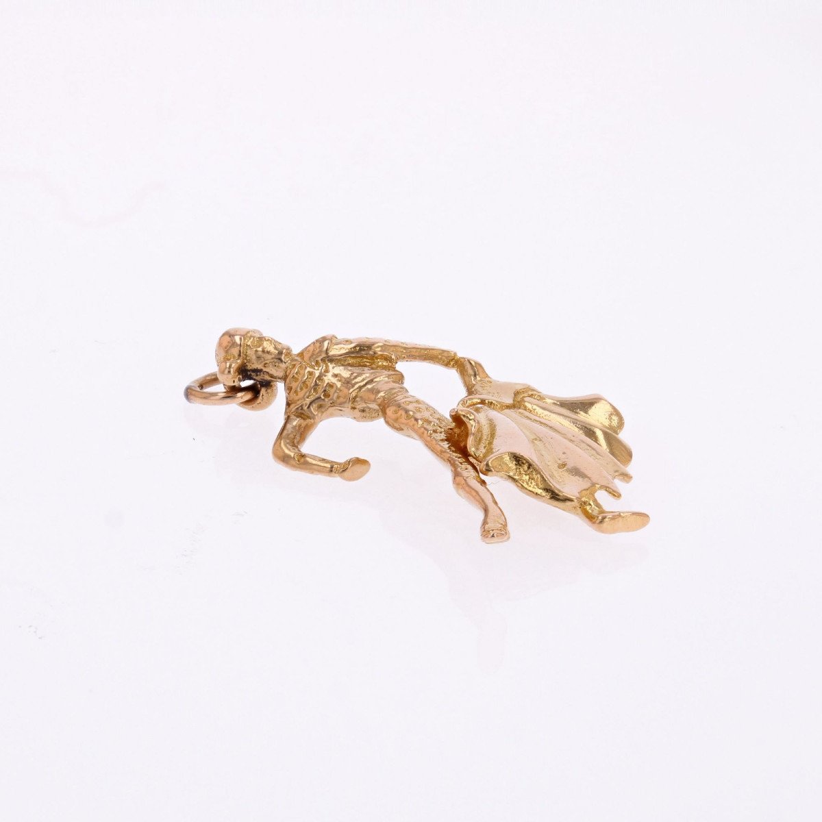 Torero Matador Yellow Gold Charm Pendant-photo-4