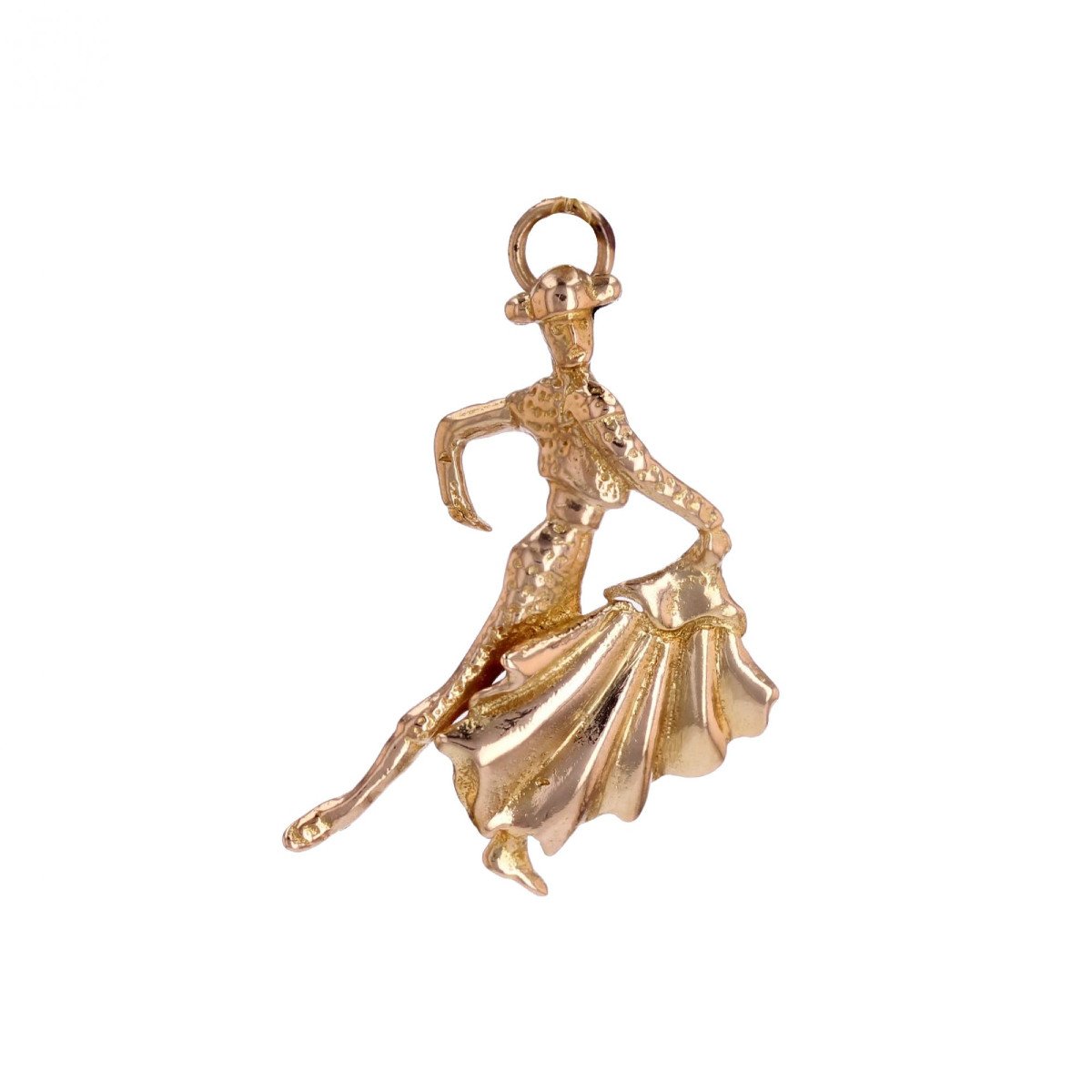 Torero Matador Yellow Gold Charm Pendant