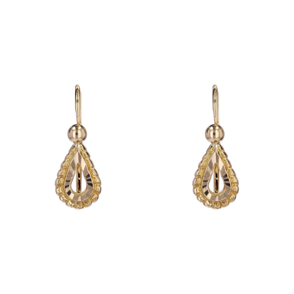 Antique Yellow Gold Sleeper Earrings