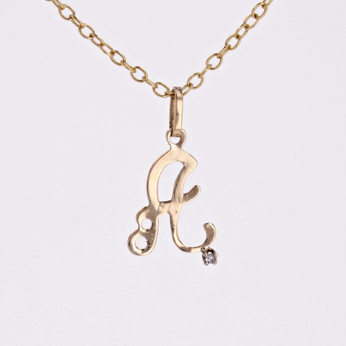 Pendentif Lettre A Diamant-photo-4