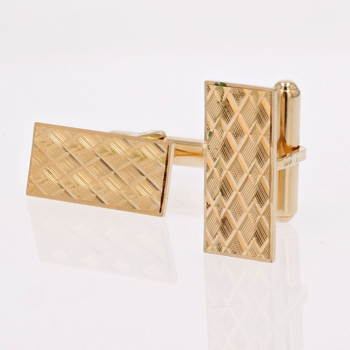 Chiseled Gold Cufflinks-photo-4