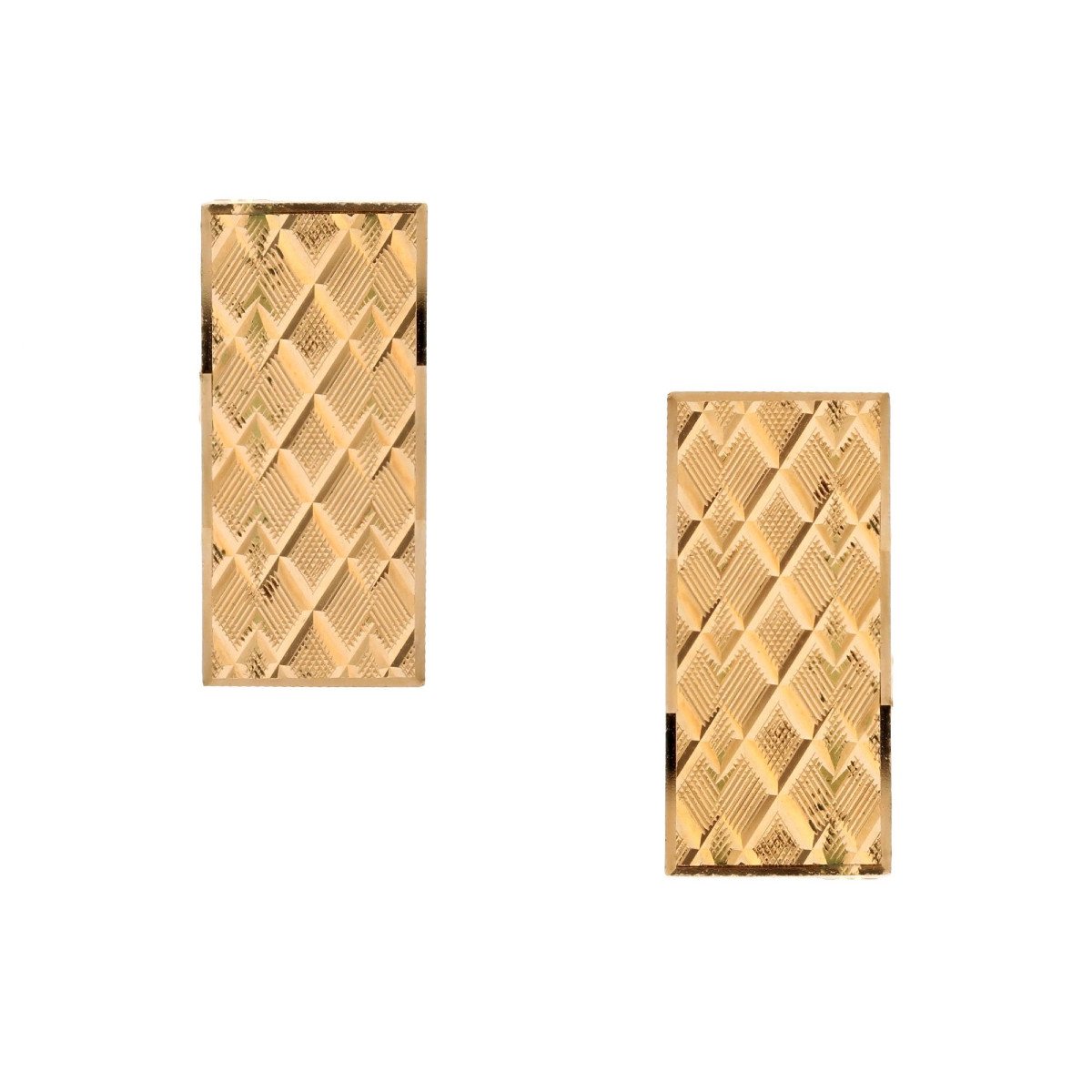 Chiseled Gold Cufflinks