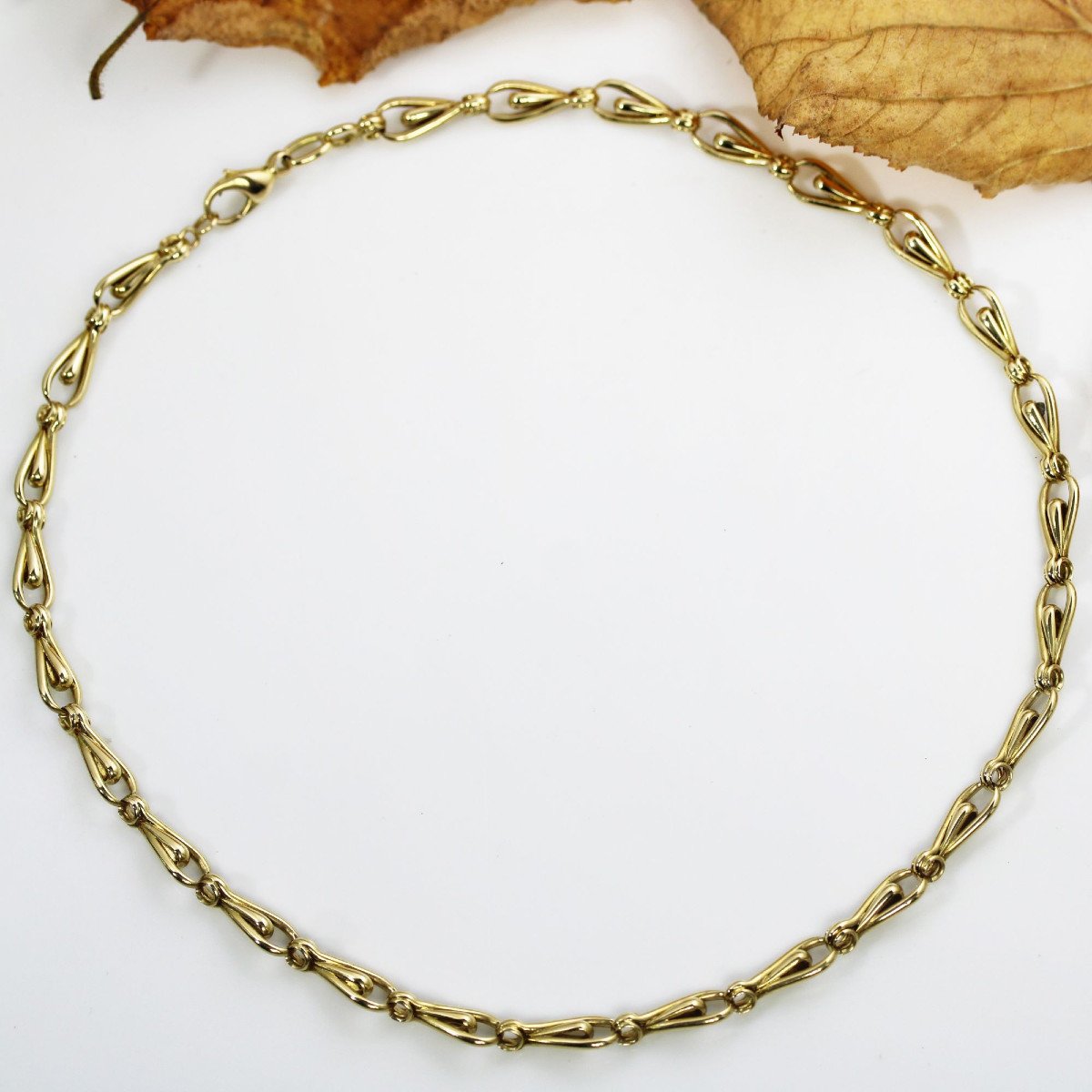 Yellow Gold Clasp Mesh Chain-photo-1