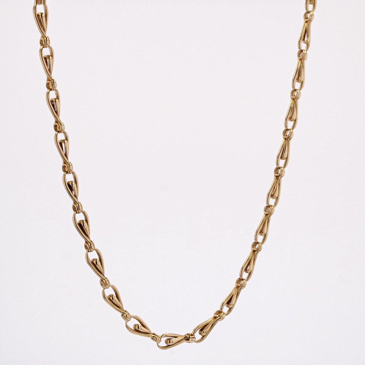 Yellow Gold Clasp Mesh Chain-photo-2