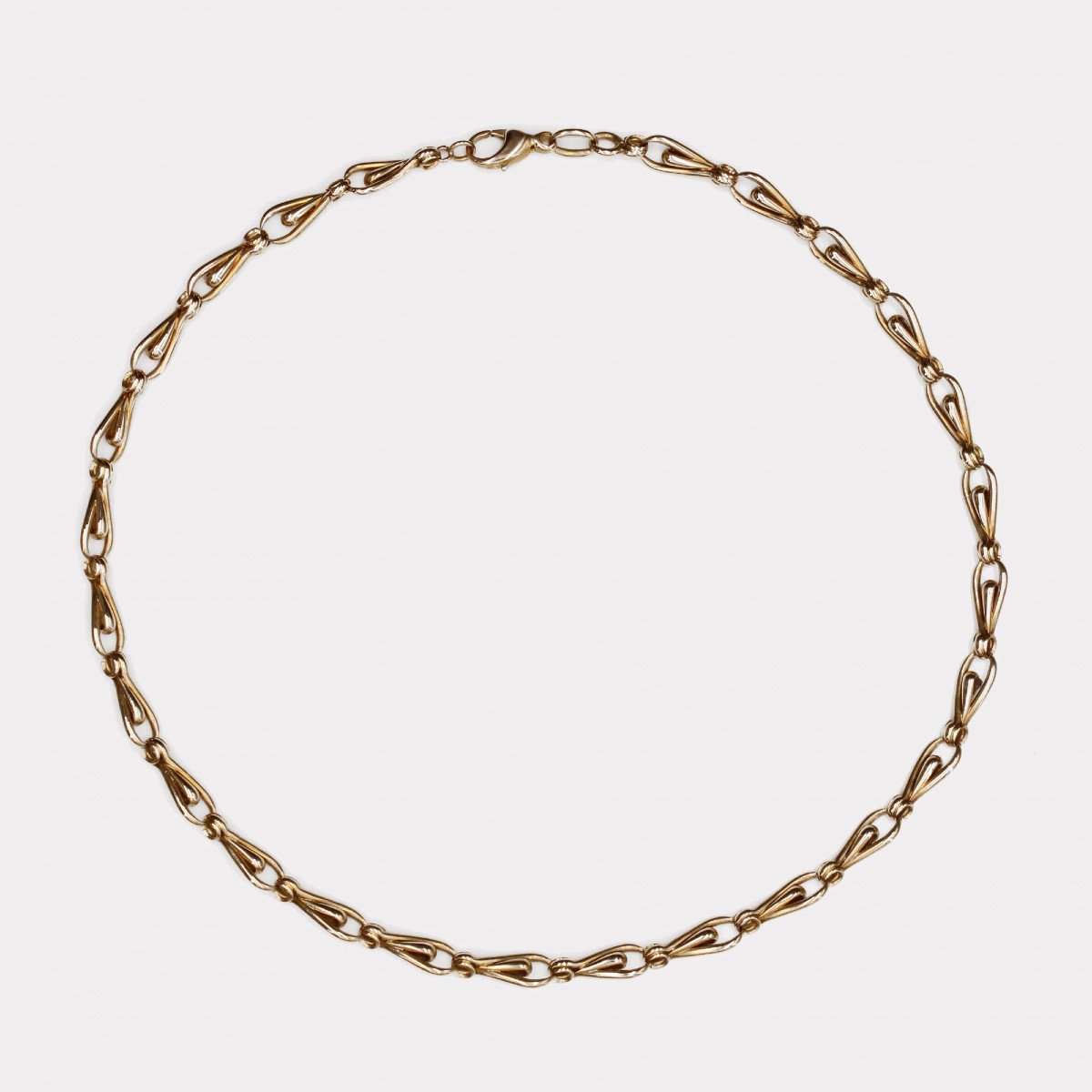 Yellow Gold Clasp Mesh Chain-photo-5