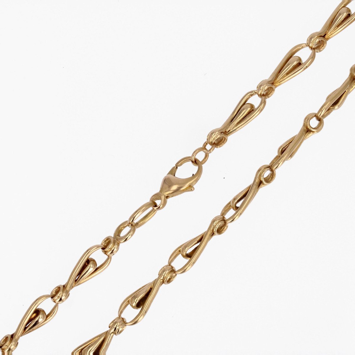 Yellow Gold Clasp Mesh Chain-photo-6