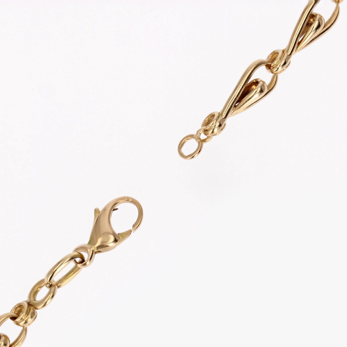 Yellow Gold Clasp Mesh Chain-photo-7