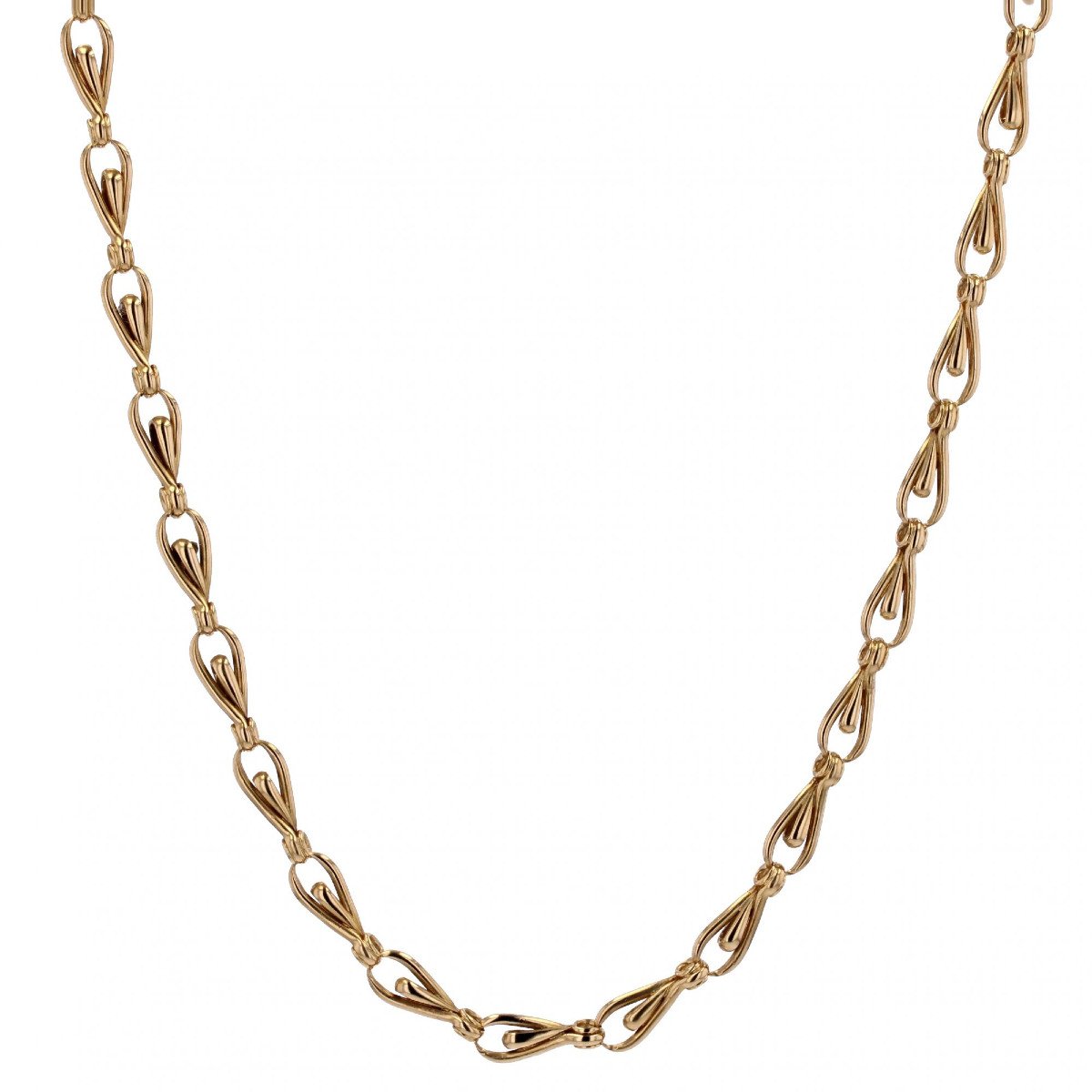 Yellow Gold Clasp Mesh Chain