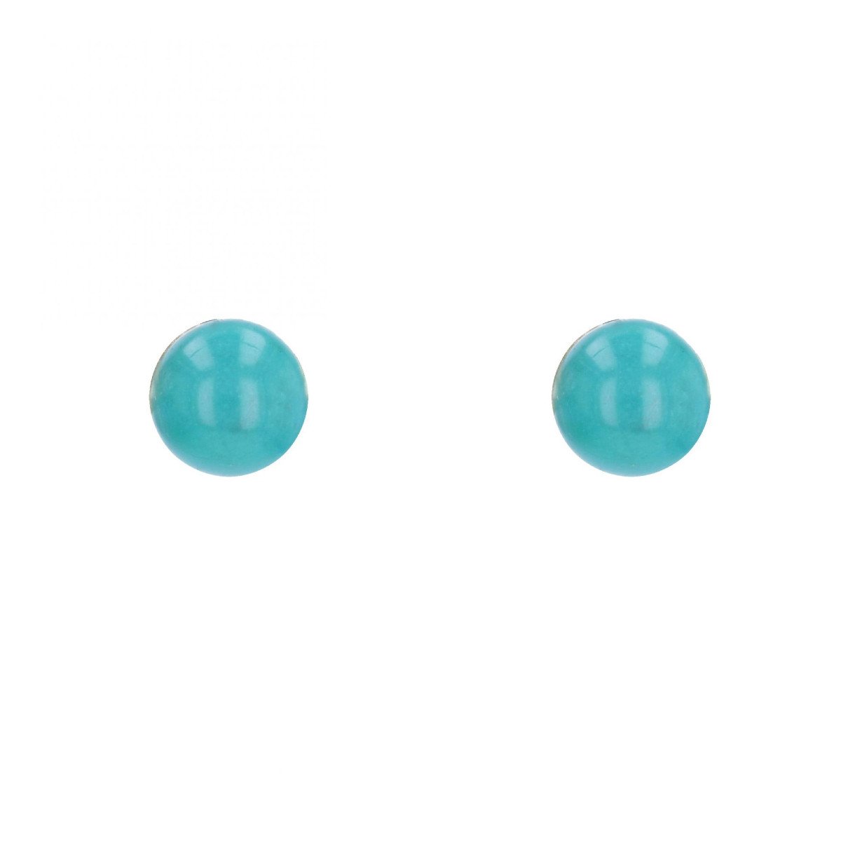 White Gold Turquoise Pearl Earrings