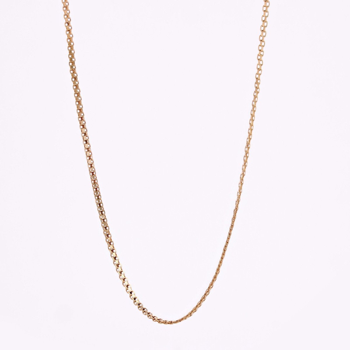 Yellow Gold Flat Mesh Chain-photo-1