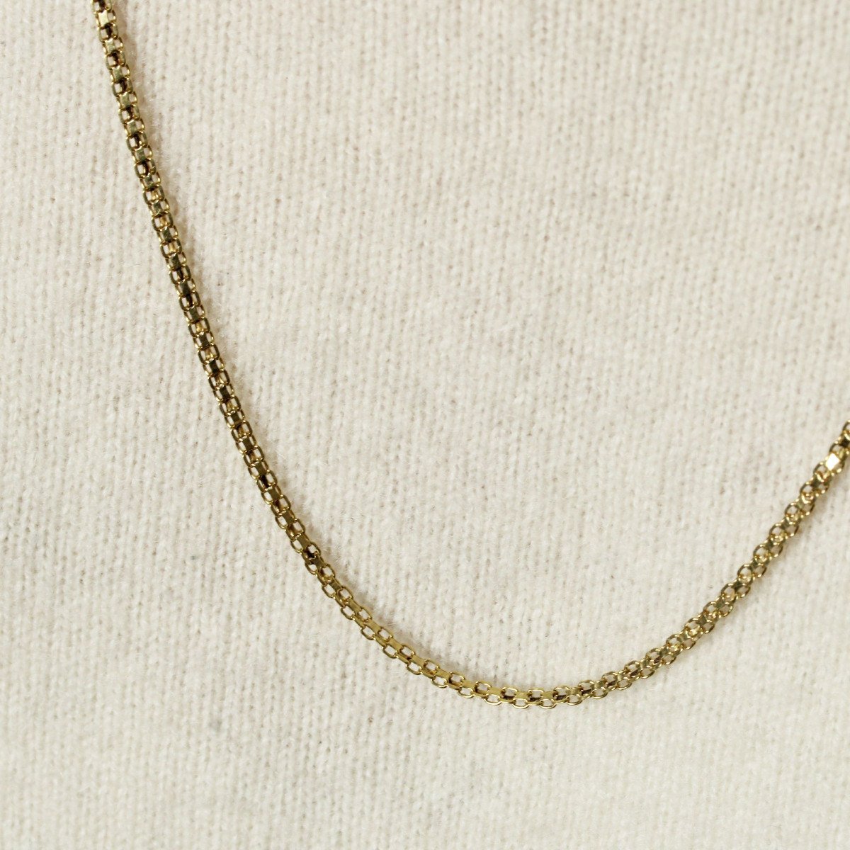 Yellow Gold Flat Mesh Chain-photo-2