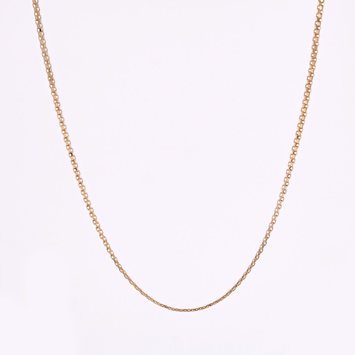 Yellow Gold Flat Mesh Chain-photo-3