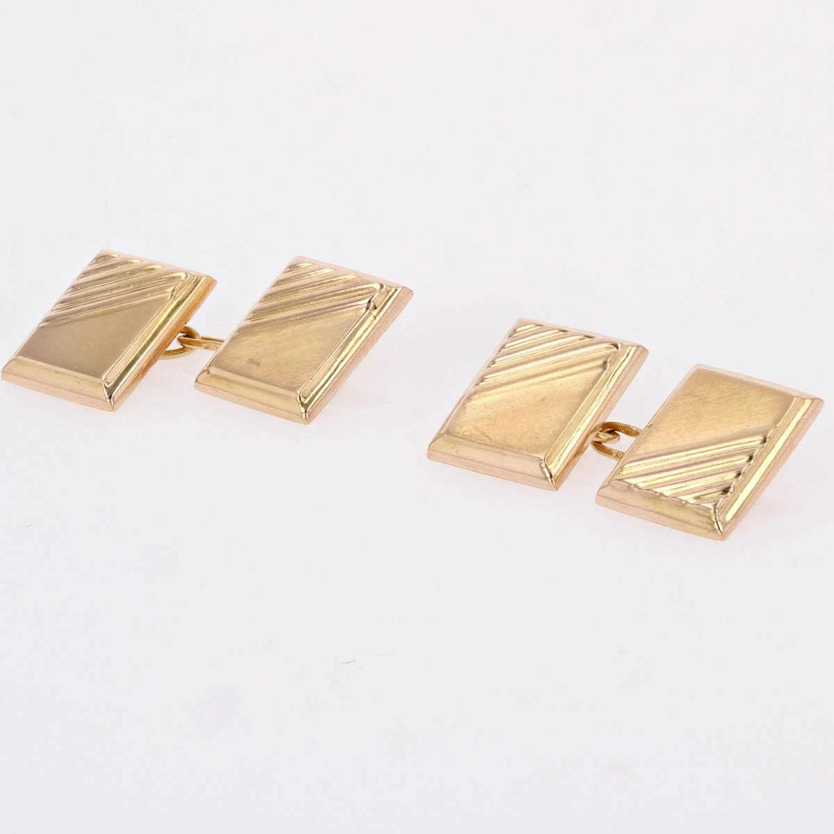 Rectangular Gold Cufflinks-photo-4