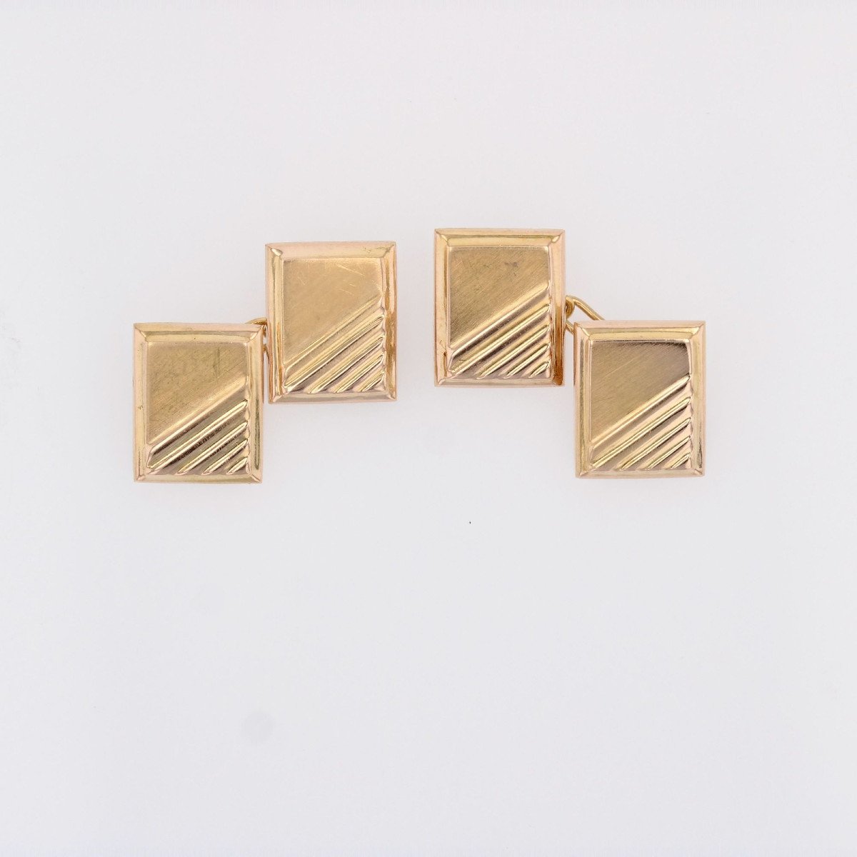 Rectangular Gold Cufflinks-photo-3