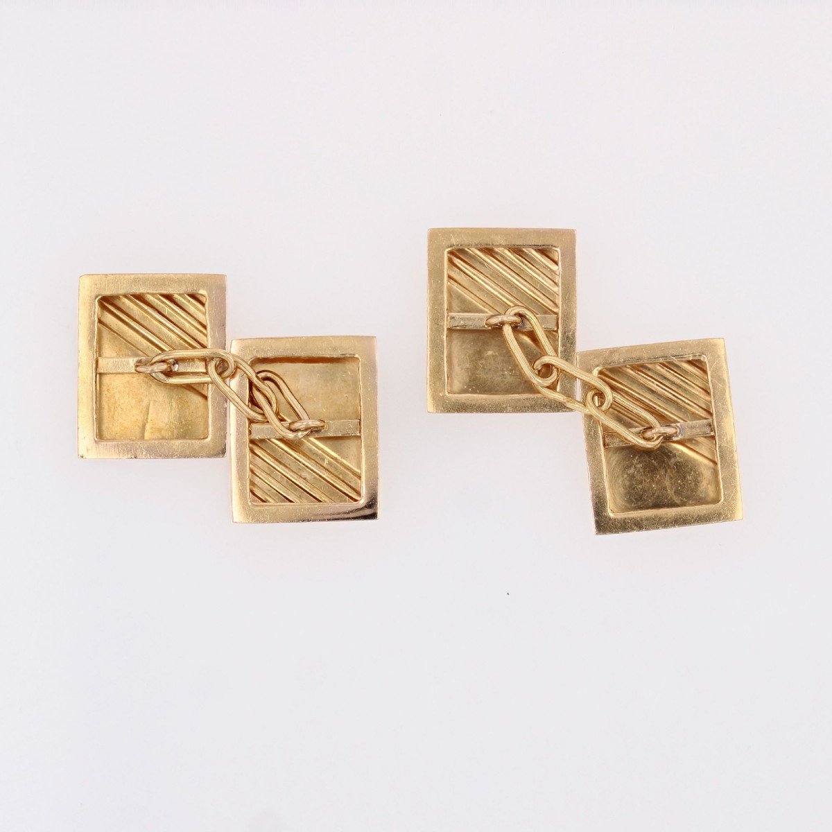 Rectangular Gold Cufflinks-photo-4