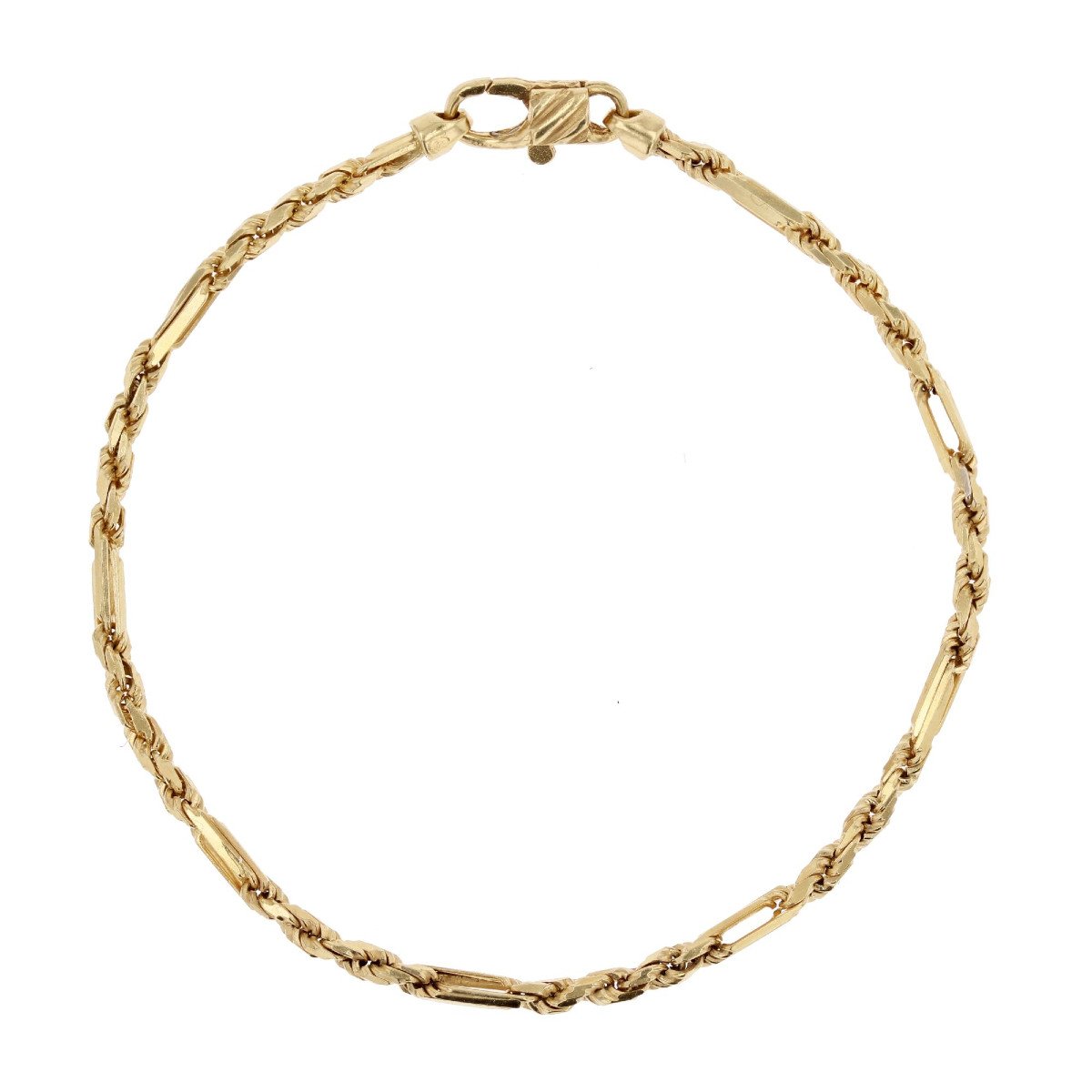 Bracelet Or Torsadé Limé