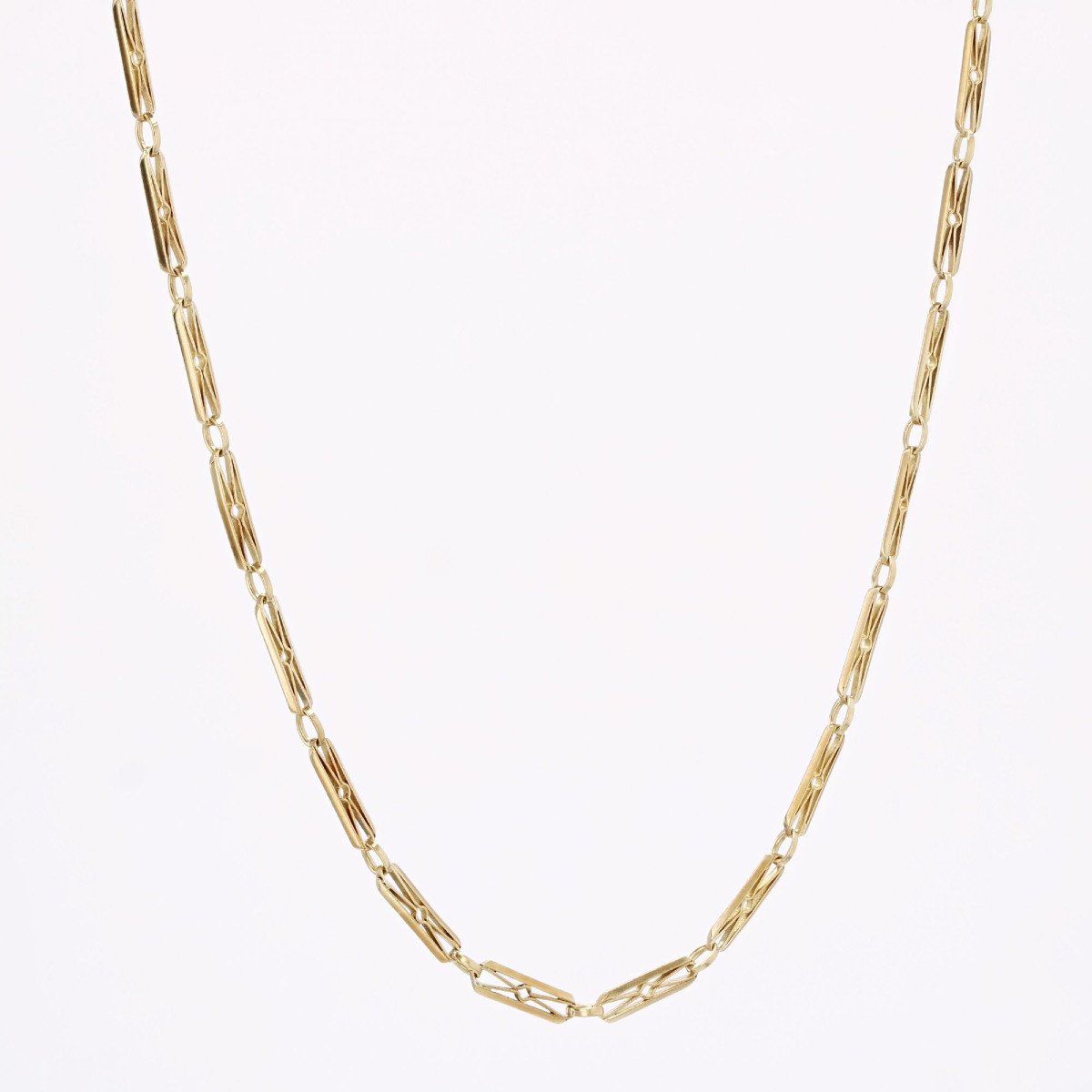 Yellow Gold Watch Chain Choker-photo-1