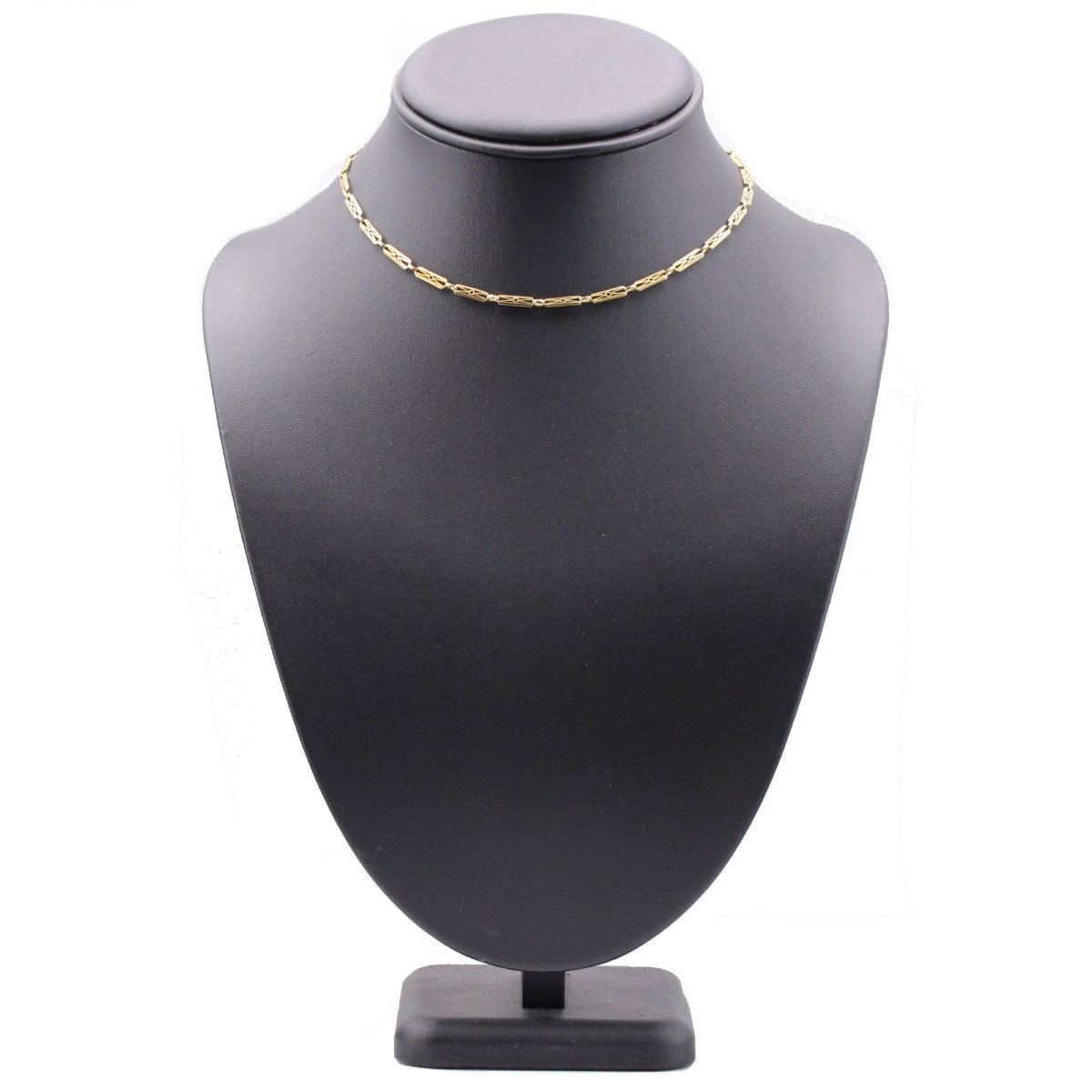 Yellow Gold Watch Chain Choker-photo-3