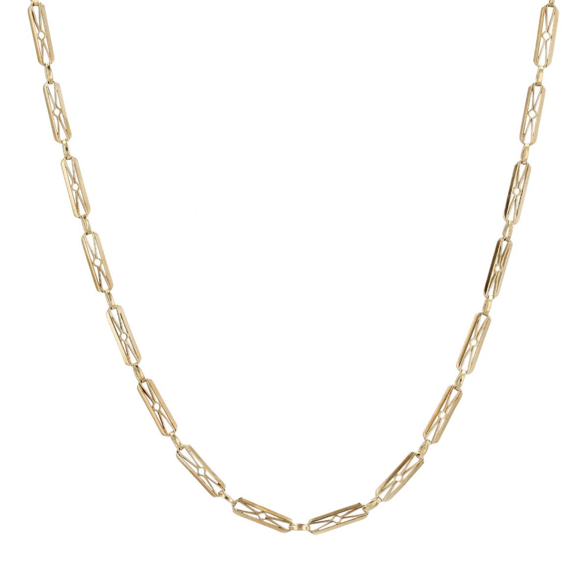 Yellow Gold Watch Chain Choker