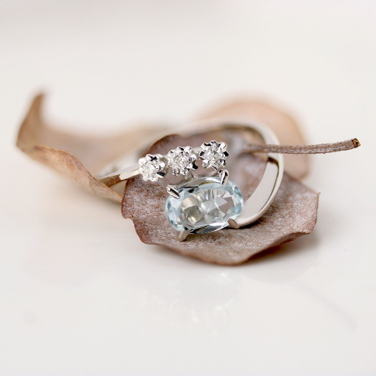 Vintage Aquamarine And Diamond Ring-photo-3