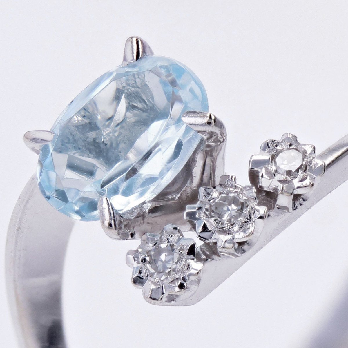 Vintage Aquamarine And Diamond Ring-photo-5