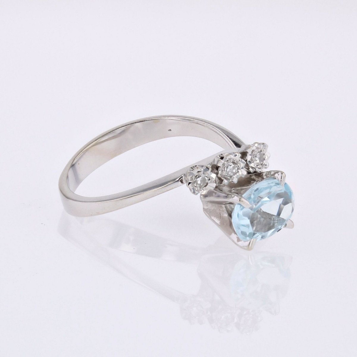 Vintage Aquamarine And Diamond Ring-photo-6