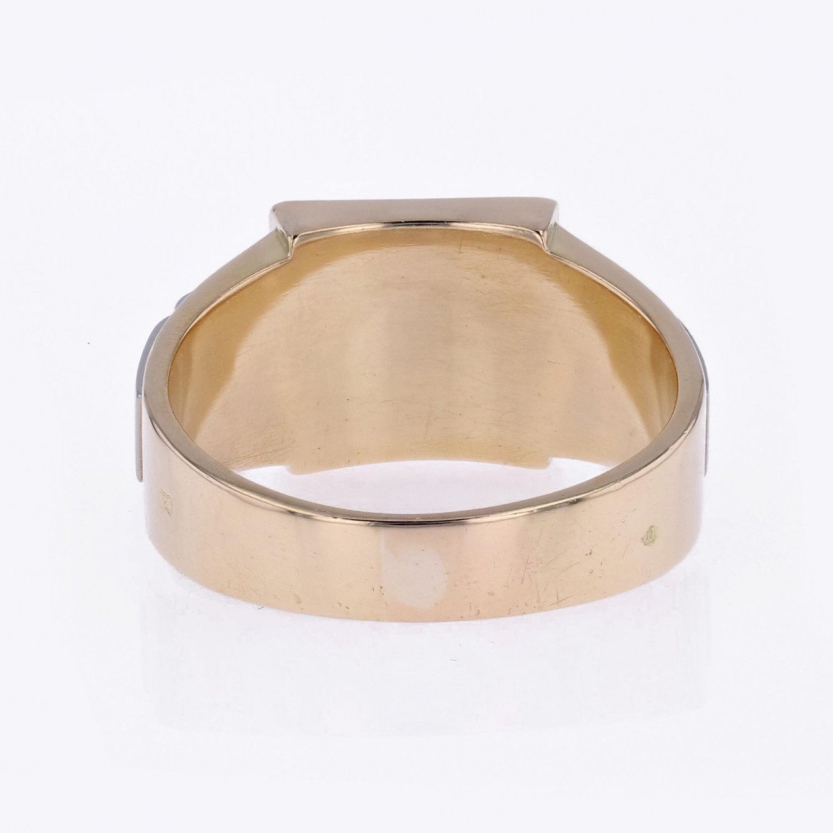 Art Deco Signet Ring To Engrave Gold And Platinum-photo-5