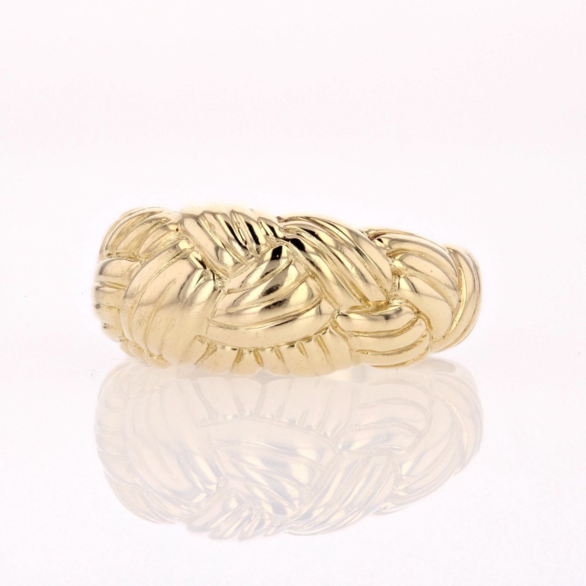 Braided Yellow Gold Ring-photo-4