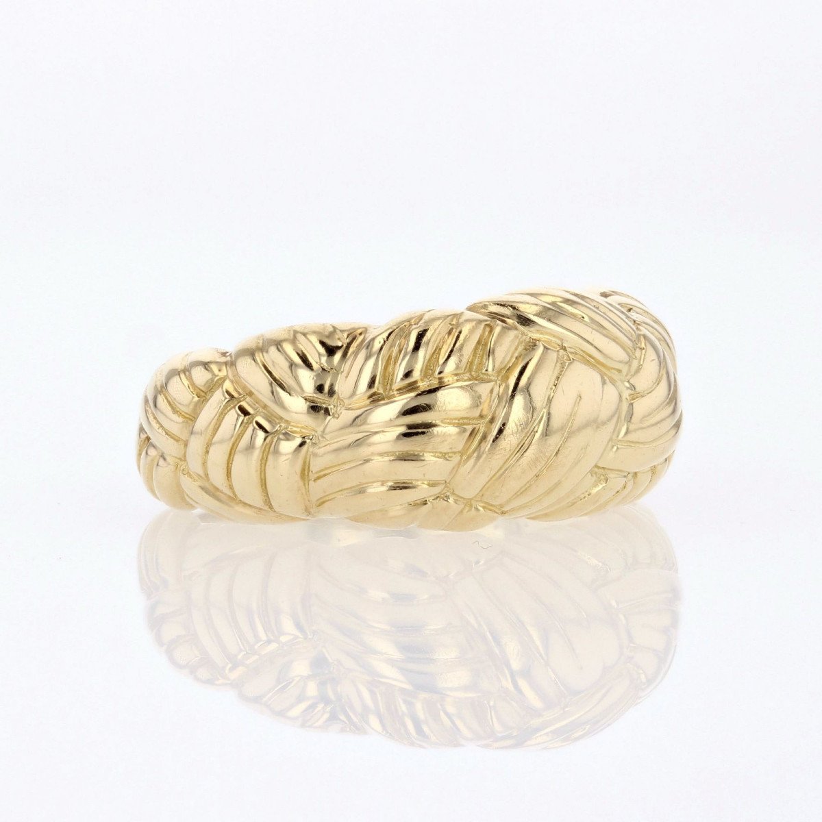 Braided Yellow Gold Ring-photo-1