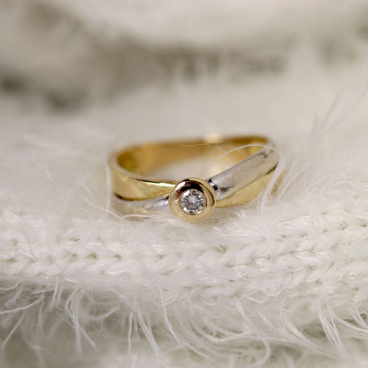 Two Gold Diamond Ring-photo-3