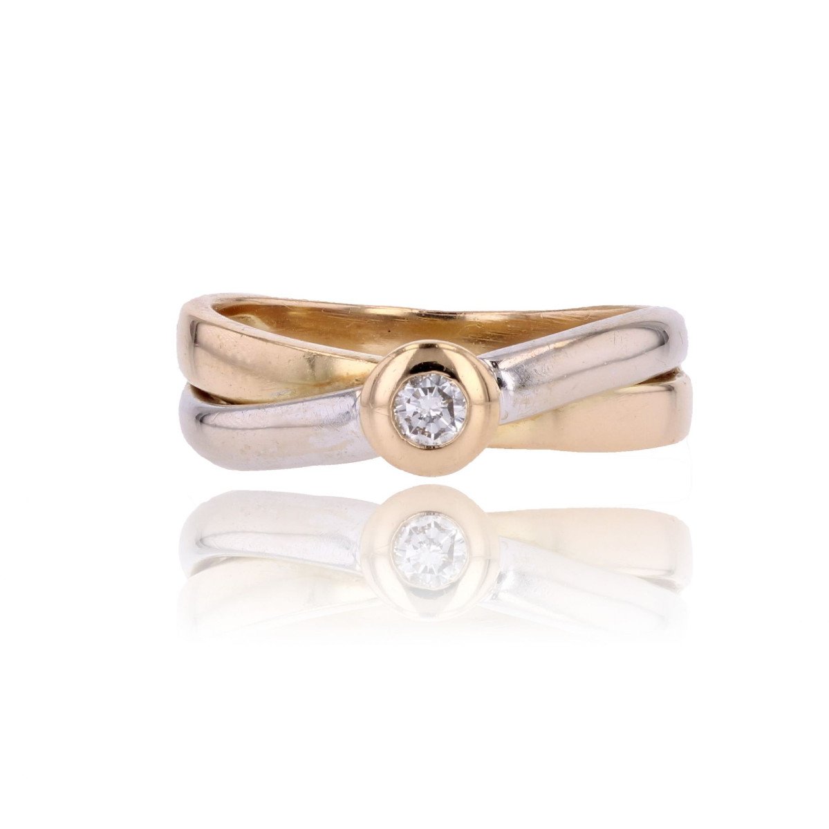 Two Gold Diamond Ring