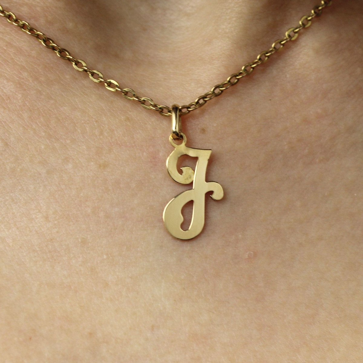 Pendentif En Or J-photo-3