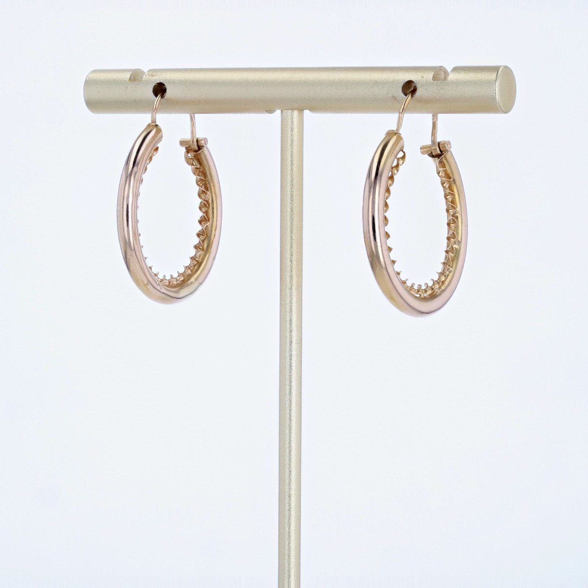 Rose Gold Hoop Earrings-photo-4