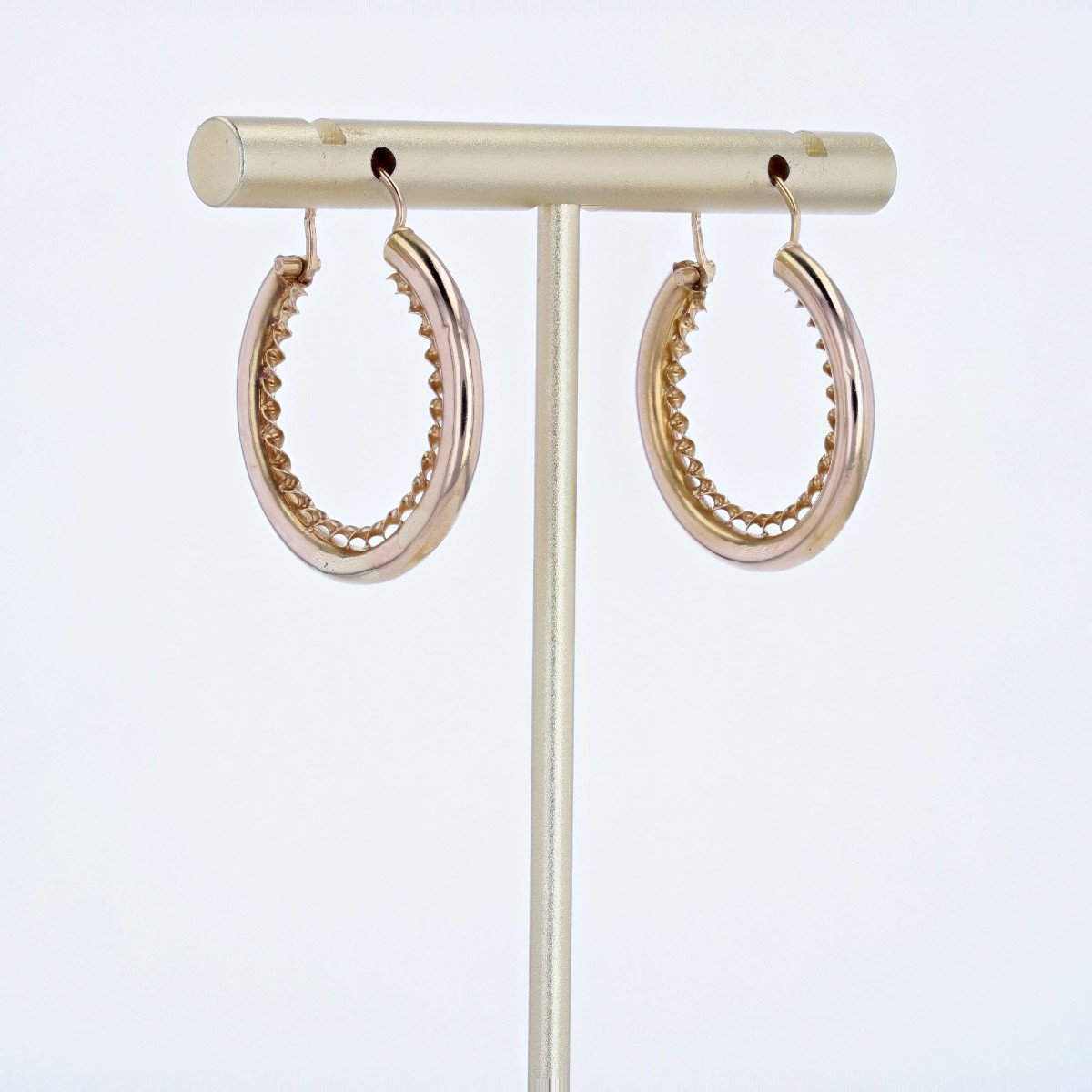 Rose Gold Hoop Earrings-photo-1