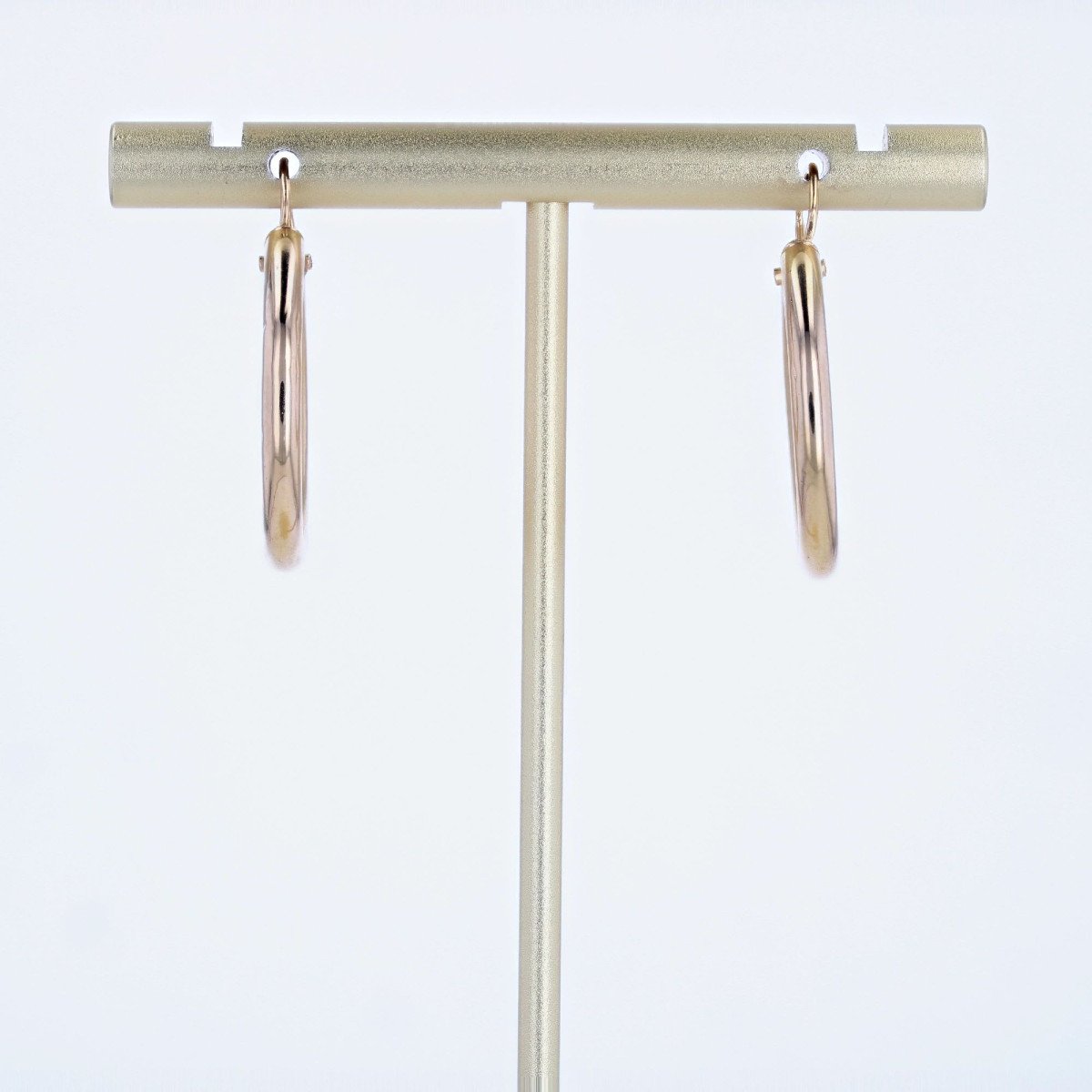 Rose Gold Hoop Earrings-photo-4