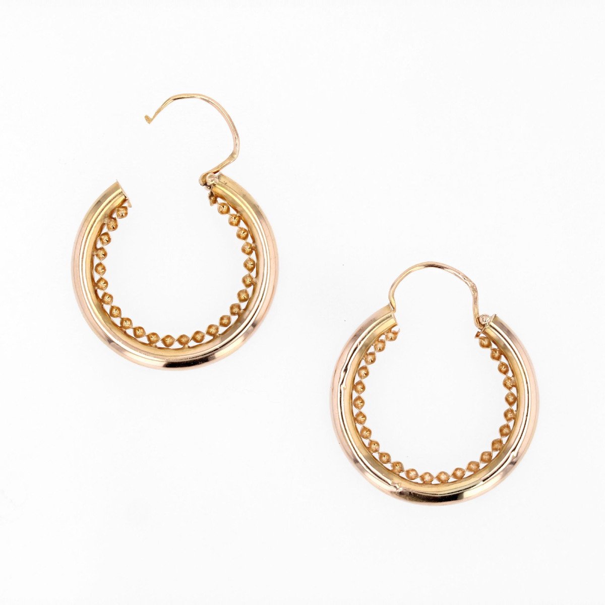 Rose Gold Hoop Earrings-photo-6