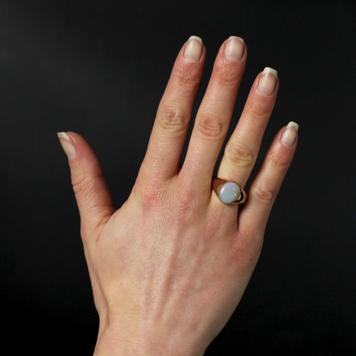 Rose Gold Opal Ring-photo-2