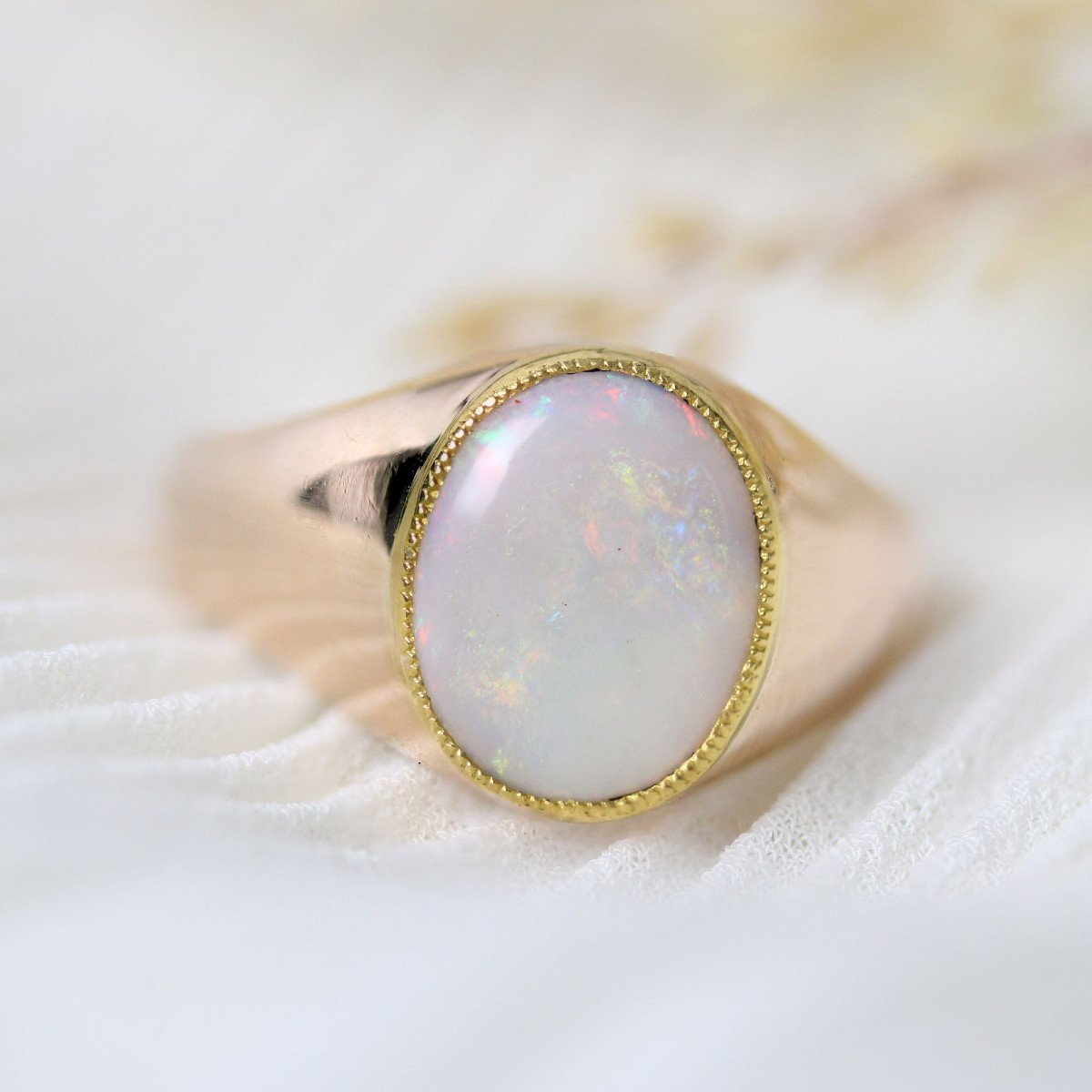 Rose Gold Opal Ring-photo-3