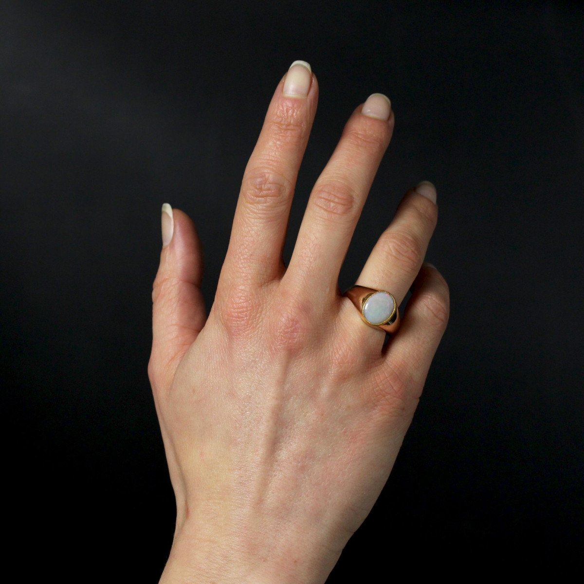 Rose Gold Opal Ring-photo-4