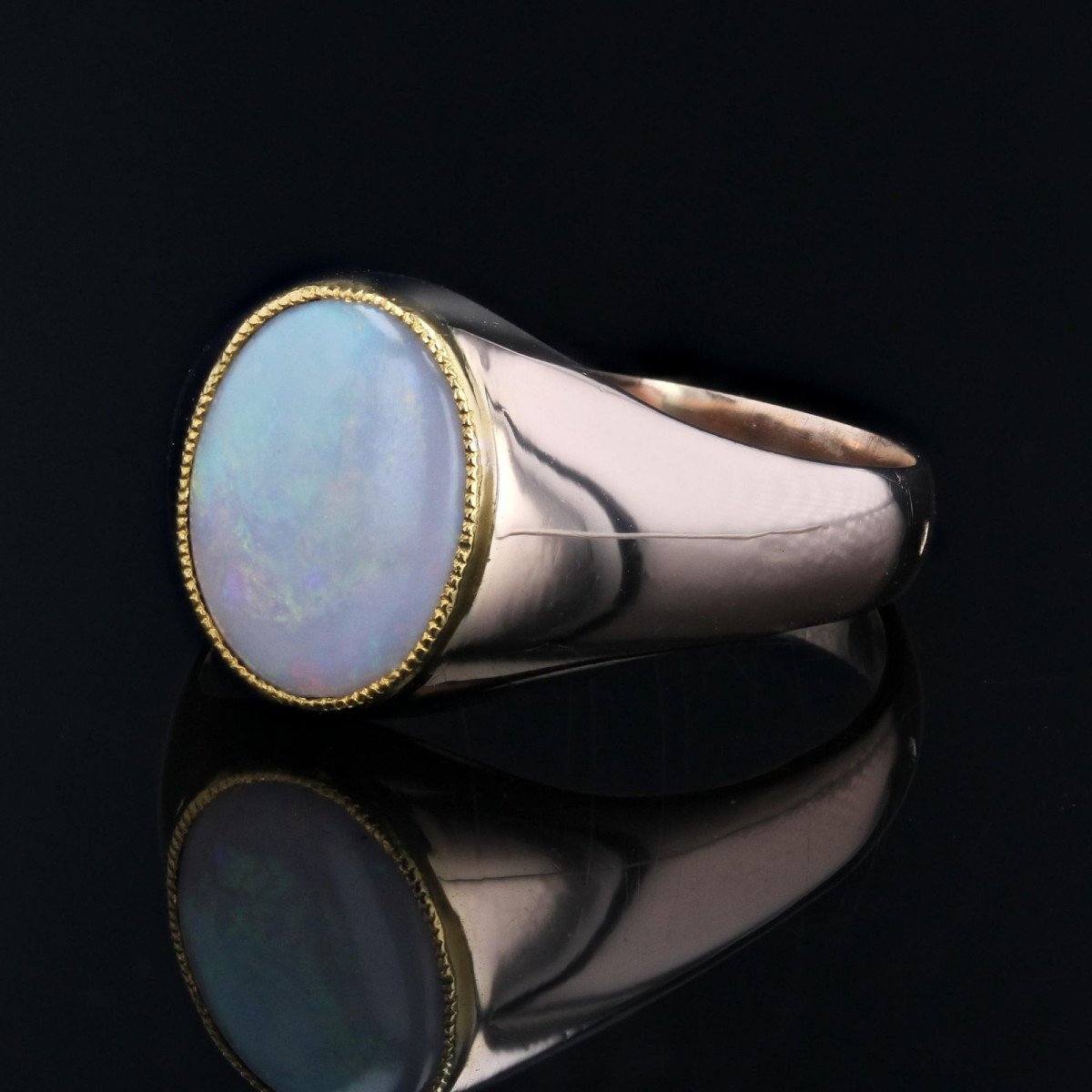 Rose Gold Opal Ring-photo-3