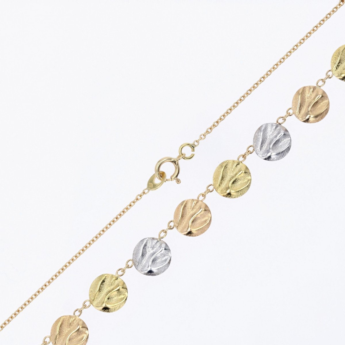 Fine 3 Gold Pastilles Necklace-photo-4