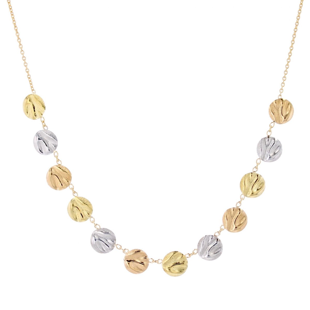 Fine 3 Gold Pastilles Necklace