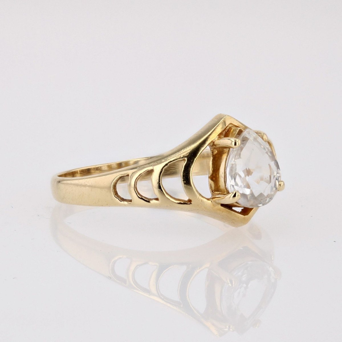 Pear Cut Aquamarine Ring Yellow Gold-photo-1