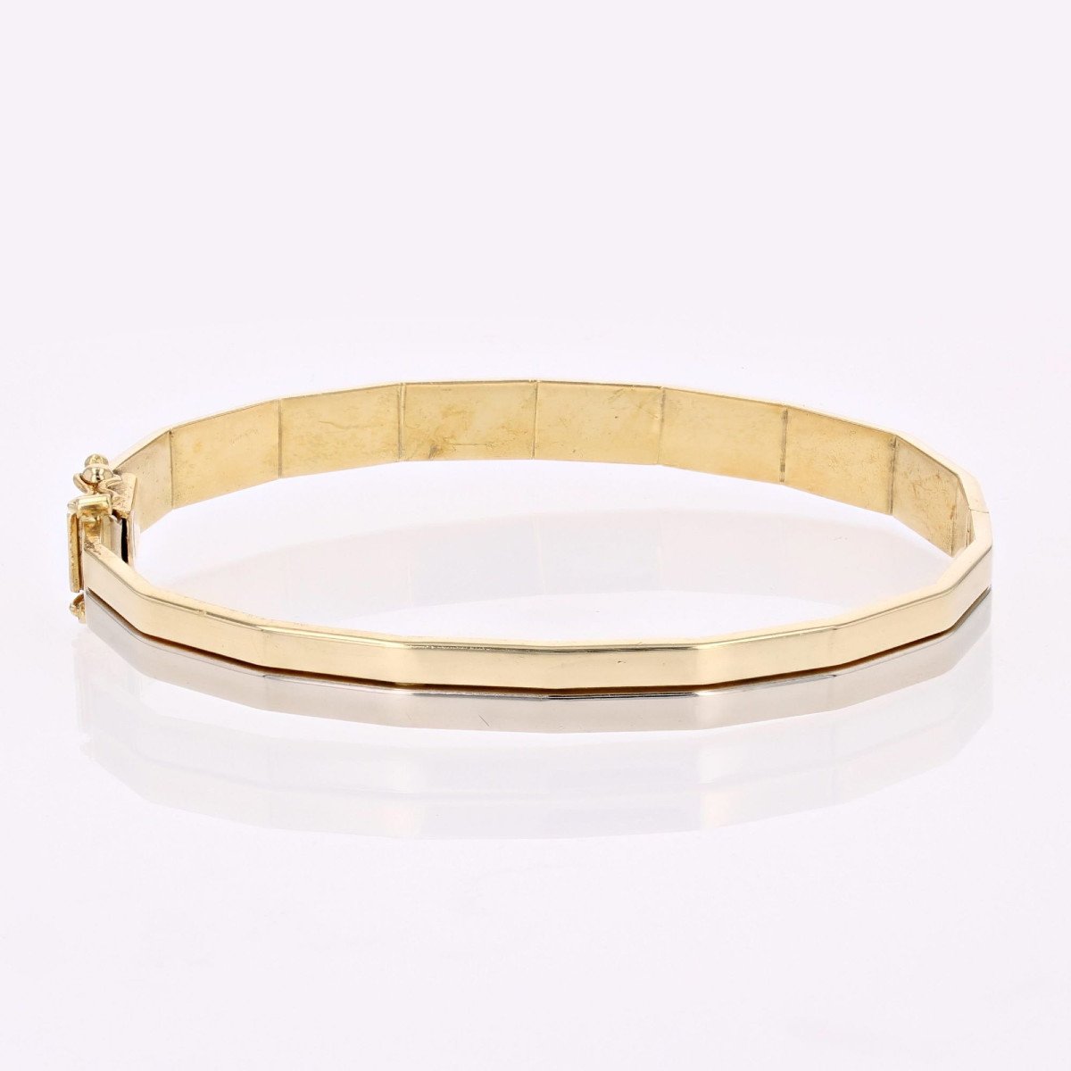 White Gold Yellow Gold Geometric Bracelet-photo-5