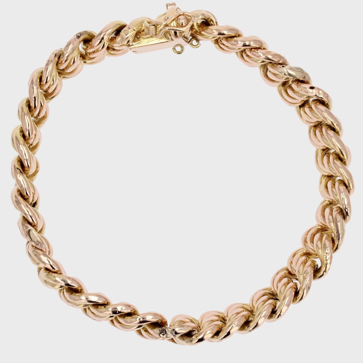 Yellow Gold American Mesh Bracelet-photo-3