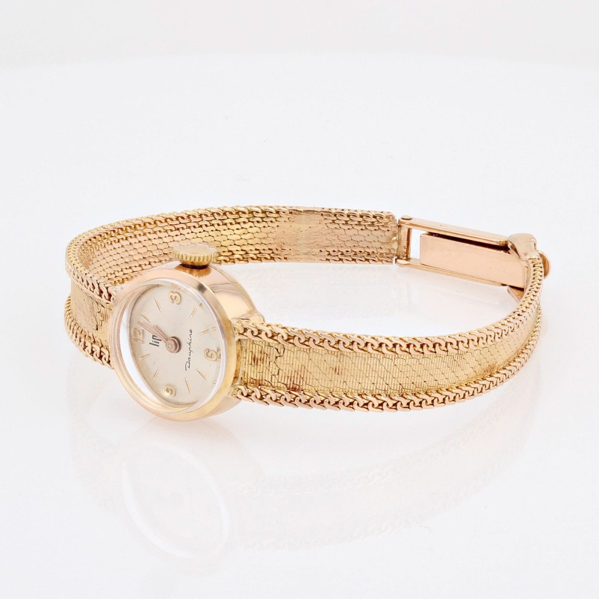 Lady's Yellow Gold Lip Watch-photo-4