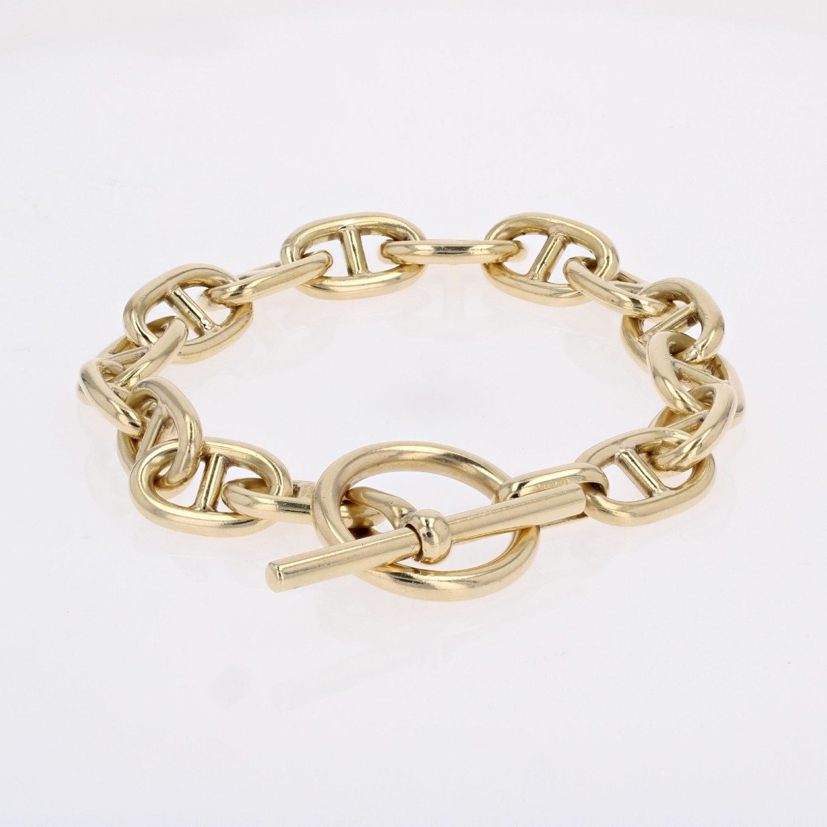 Bracelet Or Jaune Maille Marine Vintage-photo-4