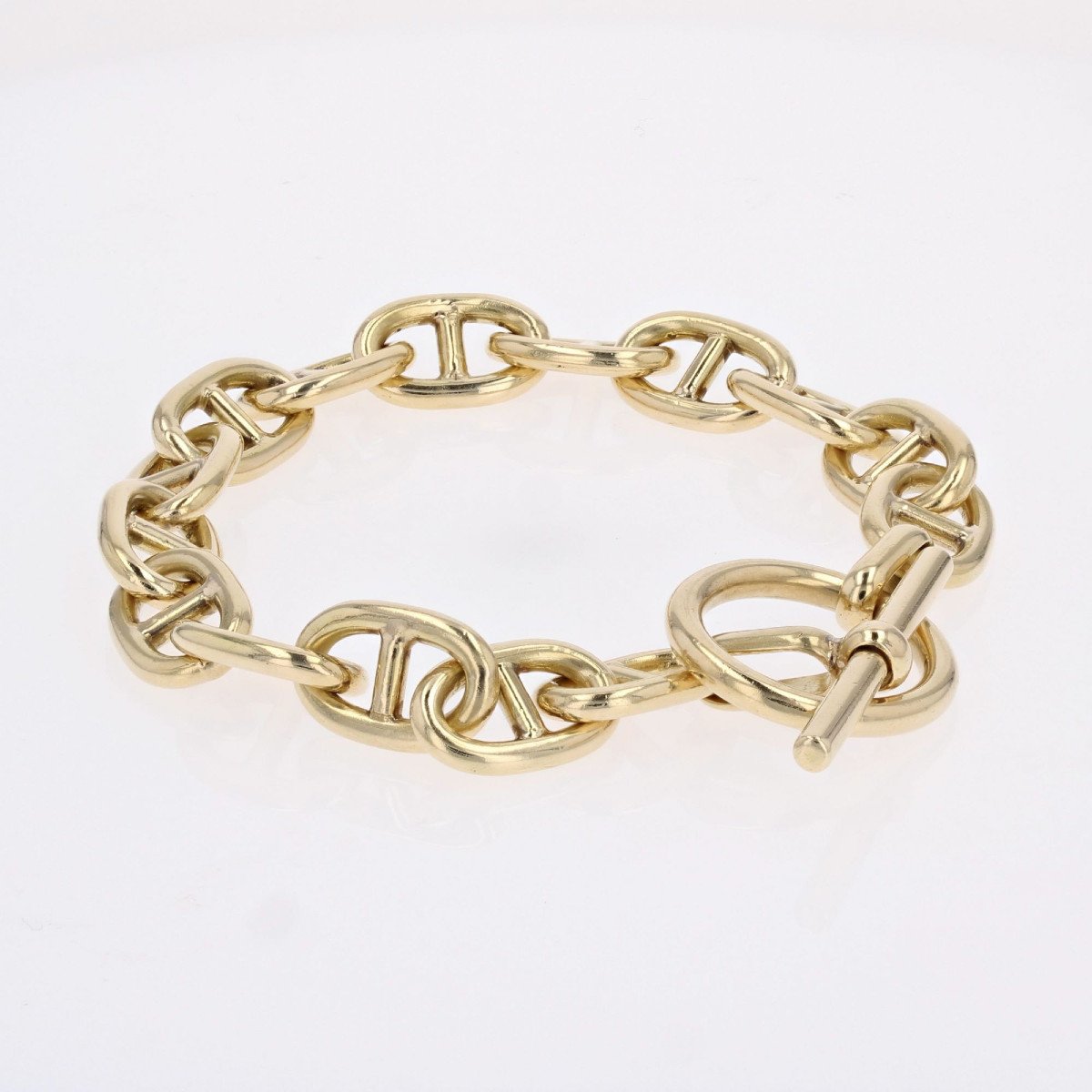 Bracelet Or Jaune Maille Marine Vintage-photo-1