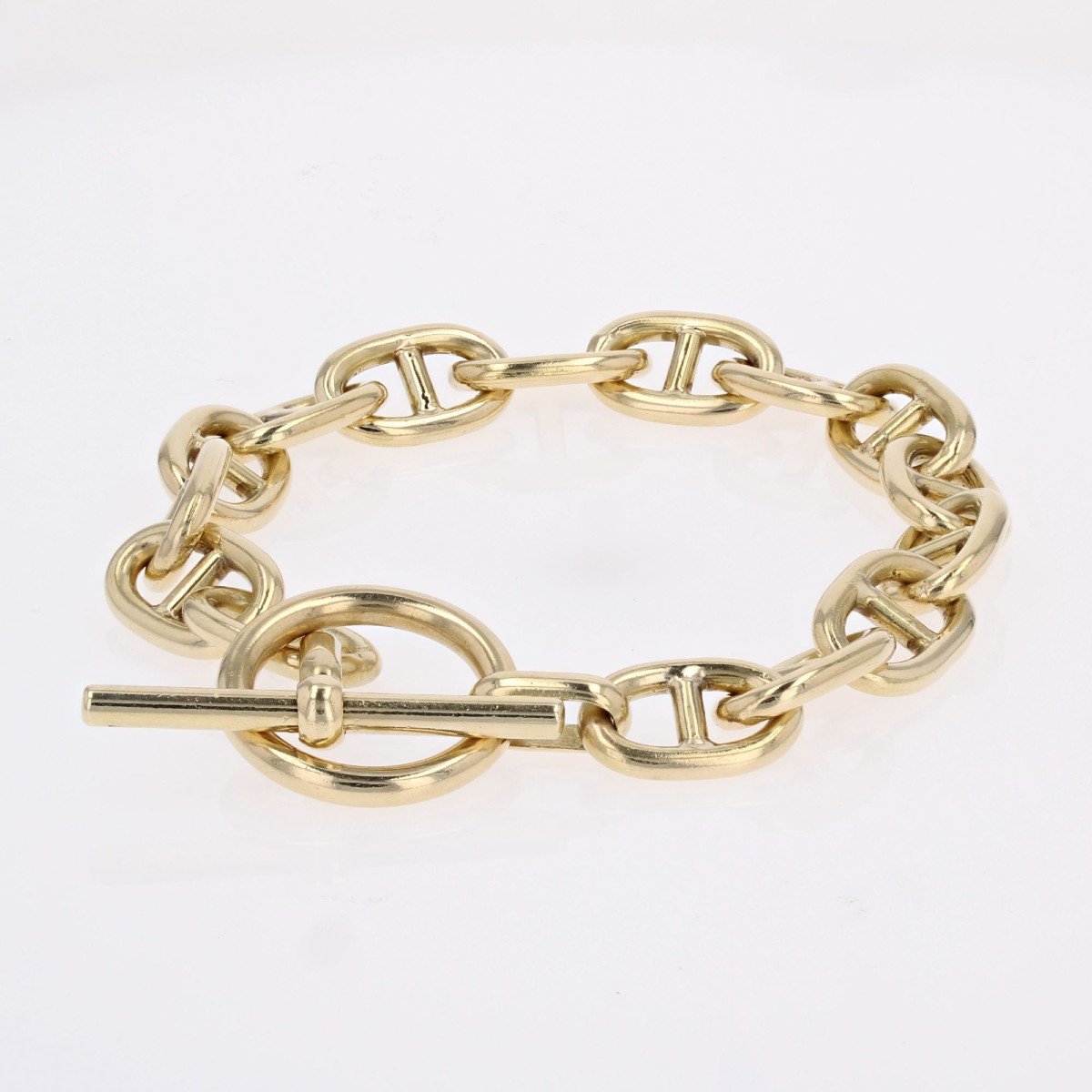 Bracelet Or Jaune Maille Marine Vintage-photo-4