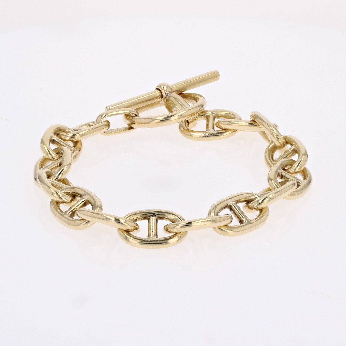 Bracelet Or Jaune Maille Marine Vintage-photo-5